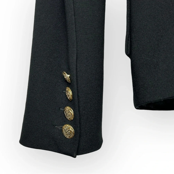 Studio F. Black Blazer with Studded Shoulder Detail - Picture 6 of 8